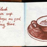 Had this in Santa Cruz after penning a birthday card. Teeny espresso cup