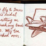The trouble with sketching chairs is that they don't stay empty. Winding line of chairs