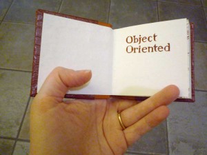 Yes, it is handheld. Object Oriented, the book