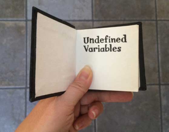 Undefined Variables, the book