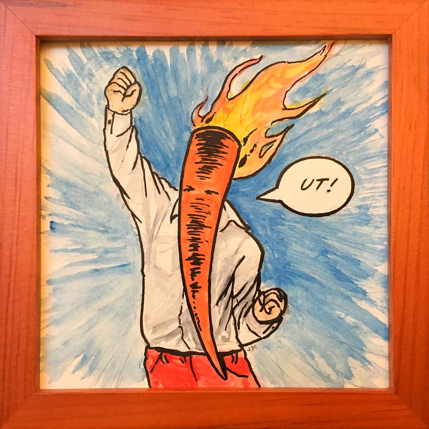 Flaming Carrot • 5.75" x 5.75" framed