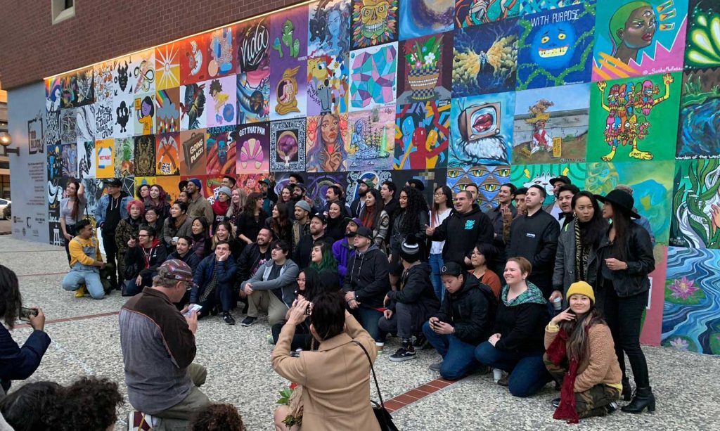 100 Block mural opening on March 1, 2019 • 300 South First St, San José