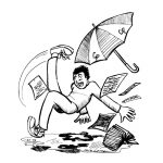 "Umbrella etiquette, it's just common courtesy"