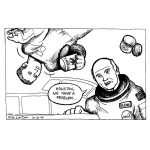Cartoon about John Glenn returning to space
