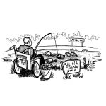 Cartoon about Hustler fishing for scandal