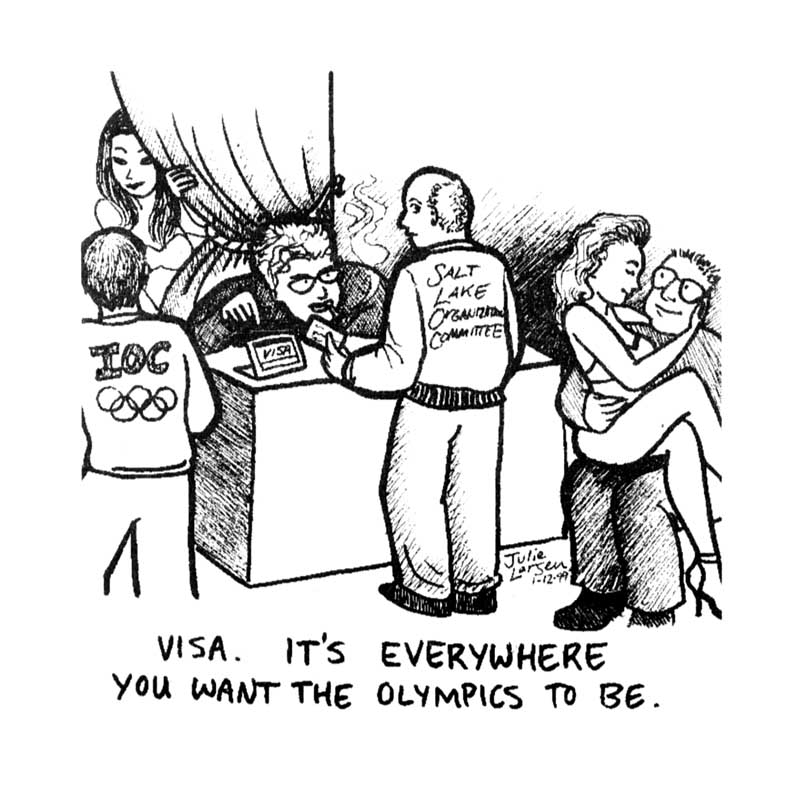 Cartoon about SLC Olympic corruption