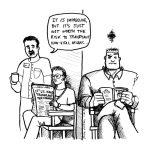 Cartoon about hand transplant ethics