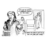 Cartoon about talk show embarrassment