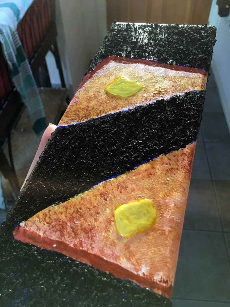 Close-up of toast texture